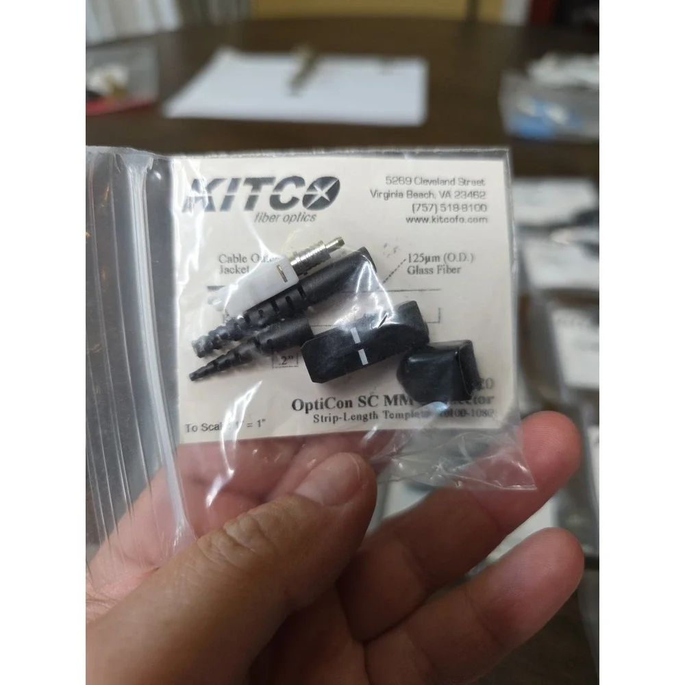 KITCO Fiber Optics OptiCon SC MM Connectors (Lot of 17 Packs, New)#0200-2420